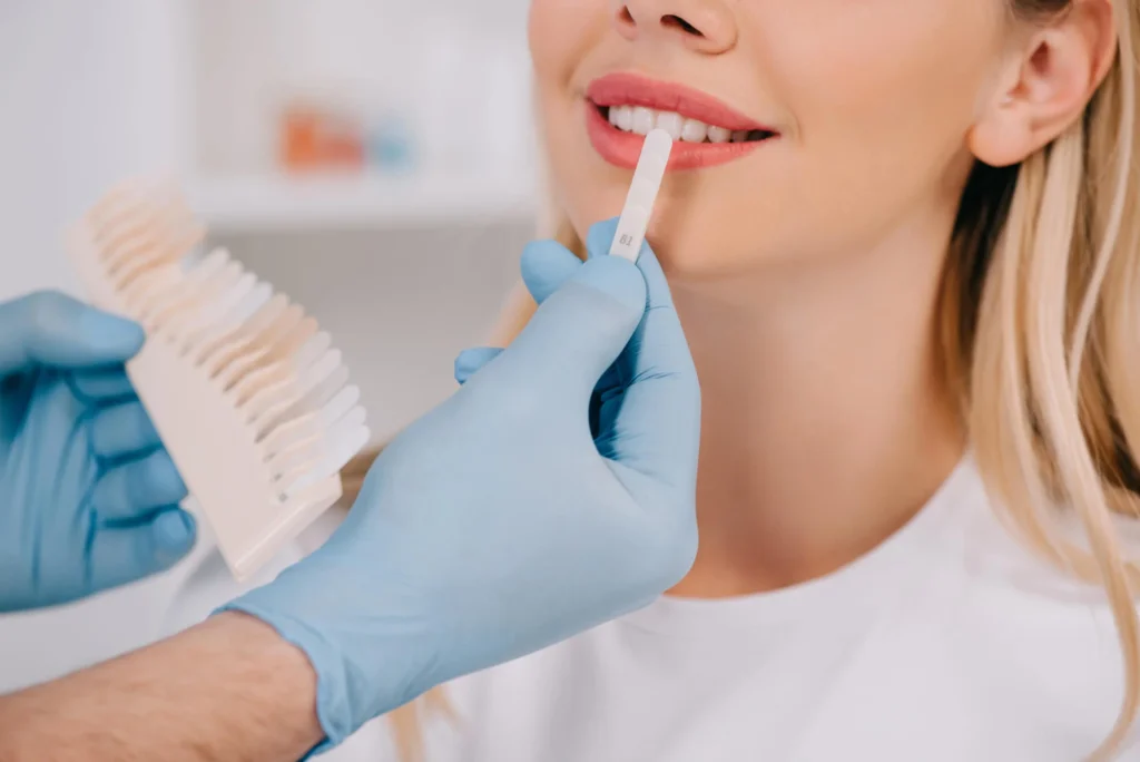 Dentist matching shade for teeth whitening in Franklinville, NJ