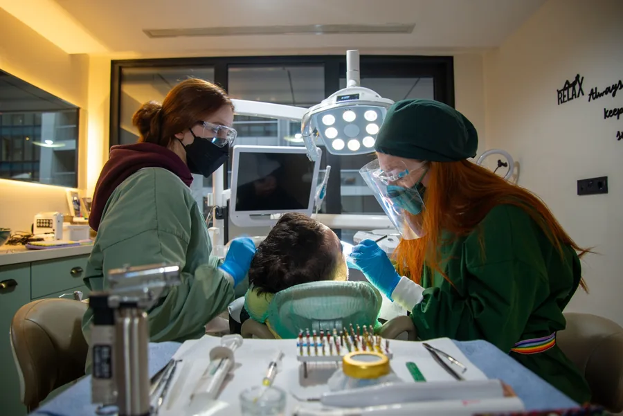 Dentist treating a patient at a Franklinville NJ dental office